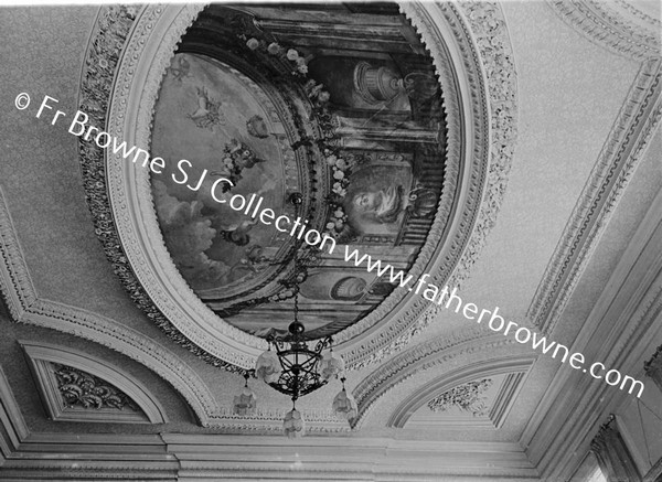 BEAULIEU  CENTRE OF DRAWING ROOM CEILING BY A KAUFFMAN